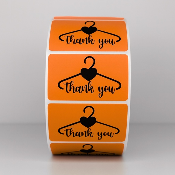 Thank You Stickers Hanger Heart | Red Labels for Small Business Packaging - Picture 8 of 11